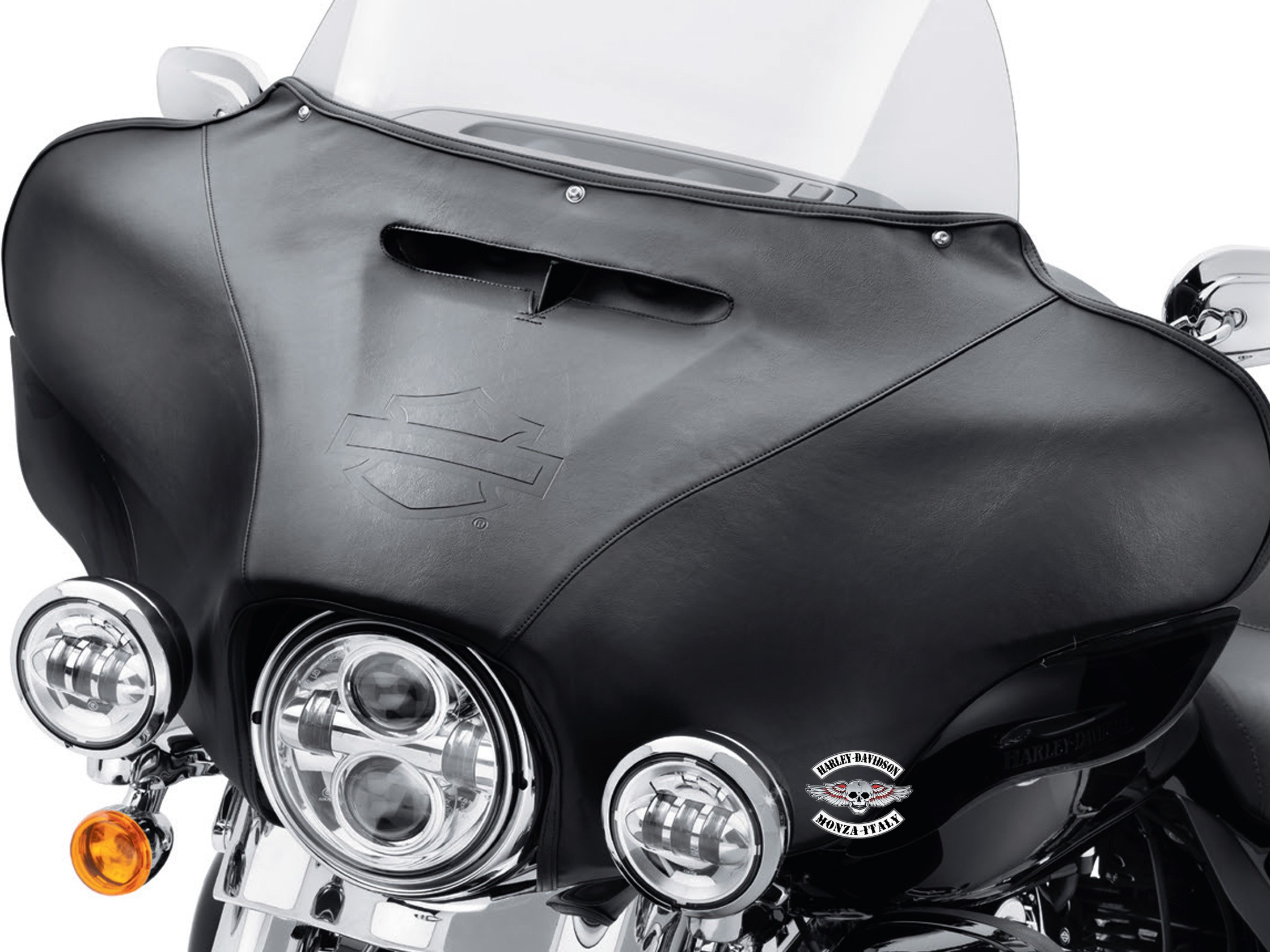 Borse Per Parabrezza Moto Harley-Davidson Touring (2014-2023) - Set Da 3 Tasche, In PU/PVC, Per Street/Electra Glide