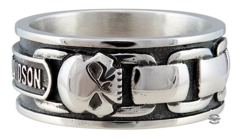 Bague Homme Tête De Mort Argent 925 - Style Moto Harley - Vie Et Mort - Neuf Sans Emballage