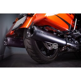 Scarico Exhaust revolution Touring M8 omologato finitura nera