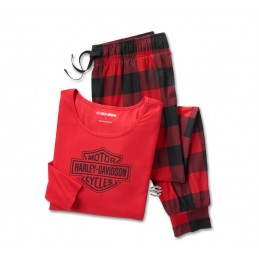 Set pigiama da donna Plaid Bar & Shield Harley-Davidson