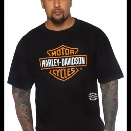 T-shirt da uomo Bar & Shield on black Harley-Davidson Monza