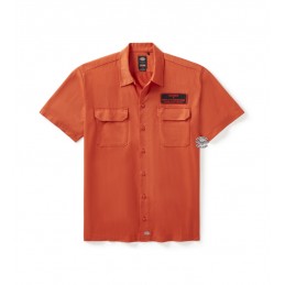 Camicia da uomo Eagle SS Orange Dickies per Harley-Davidson