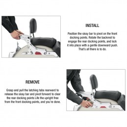 Alzata Dello Schienalino Sissy Bar Holdfast Altezza Standard-Nero Lucido