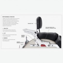 Alzata Dello Schienalino Sissy Bar Holdfast Corta-Nero Lucido