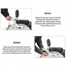 Alzata Dello Schienalino Sissy Bar Holdfast Altezza Standard-Nero Lucido