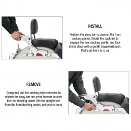 Alzata Dello Schienalino Sissy Bar Holdfast Corta-Nero Lucido