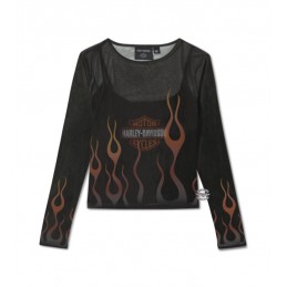 Maglia black da donna Flames For Days Harley-Davidson