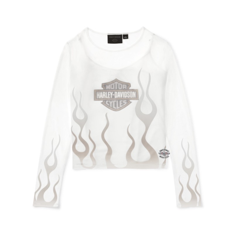 Maglia white da donna Flames For Days Harley-Davidson Maglia white da donna Flames For Days Harley-Davidson