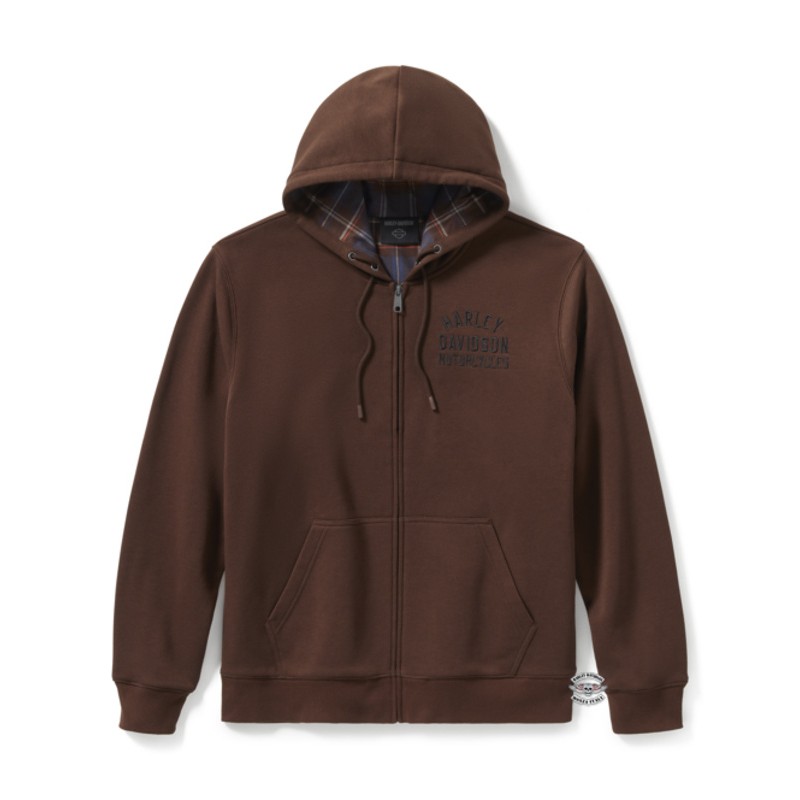 Felpa da uomo Plaid Lined Zip Harley-Davidson Felpa da uomo Plaid Lined Zip Harley-Davidson