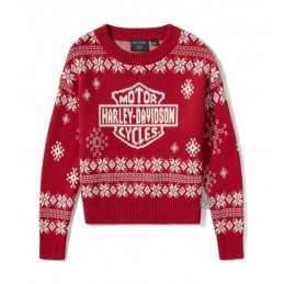 Maglione da donna Red Harley Holiday Harley-Davidson