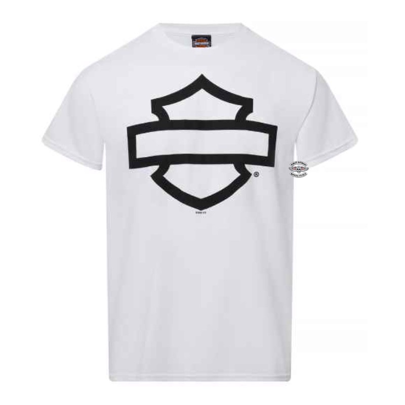 T-shirt da uomo Open B&S On White Harley-Davidson Monza T-shirt da uomo Open B&S On White Harley-Davidson Monza
