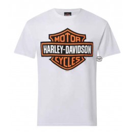 T-shirt da uomo B&S orange on White Harley-Davidson Monza