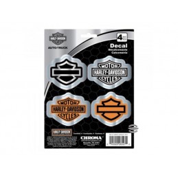 Adesivo Orange Silver Bar & Shield Harley-Davidson