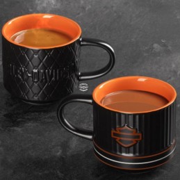 Set di tazze da caffè B&S in rilievo Harley-Davidson