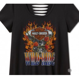 T-shirt da donna Wild Ride Black Harley-Davidson