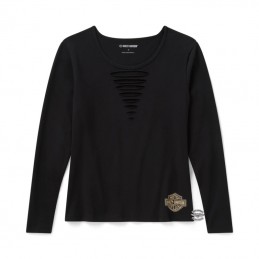 Maglia da donna Freedom on Wheels Black Harley-Davidson