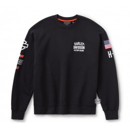 Felpa girocollo black Factory Racing Fast Johnnie Harley-Davidson