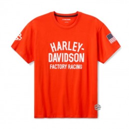 T-shirt Unisex Orange Factory Racing Fast Johnnie Harley-Davidson