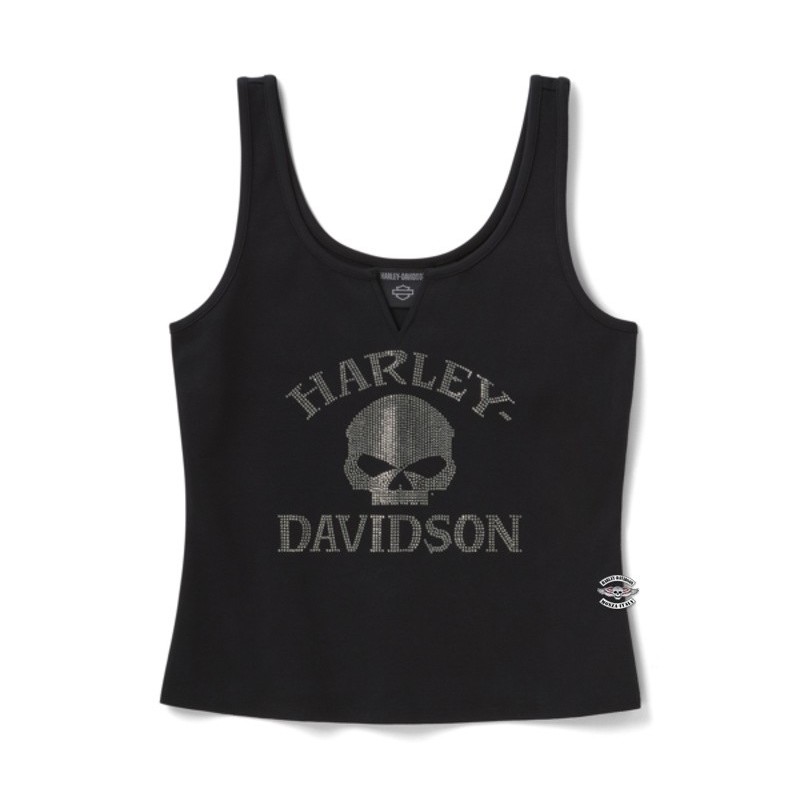 Canotta da donna con teschio Willie G. Bling Harley-Davidson