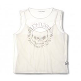 Top in rete con teschio scintillante Willie G. Harley-Davidson