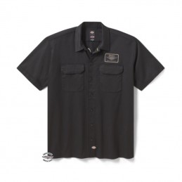 Camicia da uomo Built to Outlast Dickies per Harley-Davidson Nera