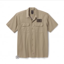 Camicia da uomo Built to Outlast Dickies per Harley-Davidson Sabbia