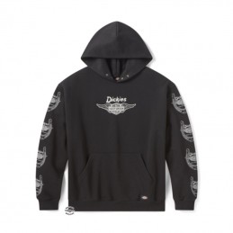 Felpa Unisex con cappuccio oversize Dickies x HD Winged Horseshoe Nera