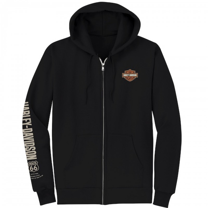 Felpa unisex con zip HD® Route 66 Anniversary