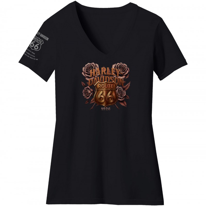 T-shirt da donna HD® Route 66 Foil Legendary