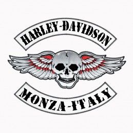 T-shirt da uomo Open Bar & Shield on White Harley-Davidson Monza