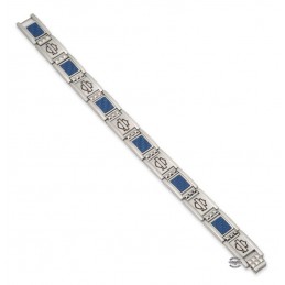 Bracciale da uomo Bar & Shield in fibra di carbonio blu Harley-Davidson