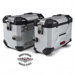 Kit borse laterali alluminio per modelli Pan America annodizzate trasparenti